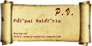 Pápai Valéria névjegykártya
