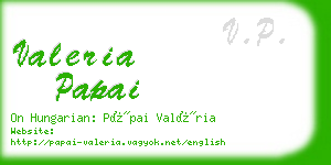 valeria papai business card